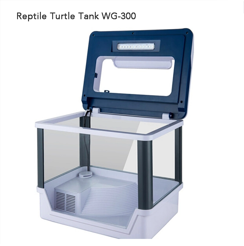 Reptile Turtle Tank with LED Displaying Screen Light Filter Platform