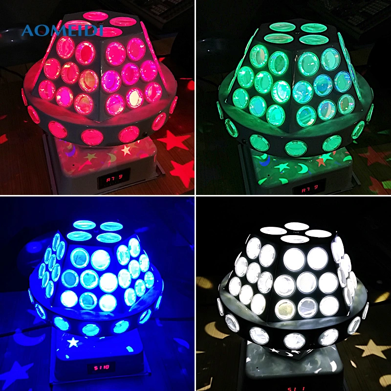 8X3w RGBW LED Rotating Gobo Effect Magic Disco Ball Mushroom Light for Home Party KTV