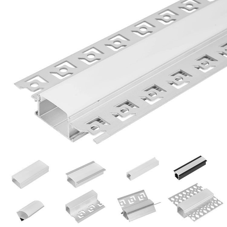 precio de fábrica de perfil de cinta horizontal de la luz de las luces de tiras de LED montados en la superficie de luz lineal