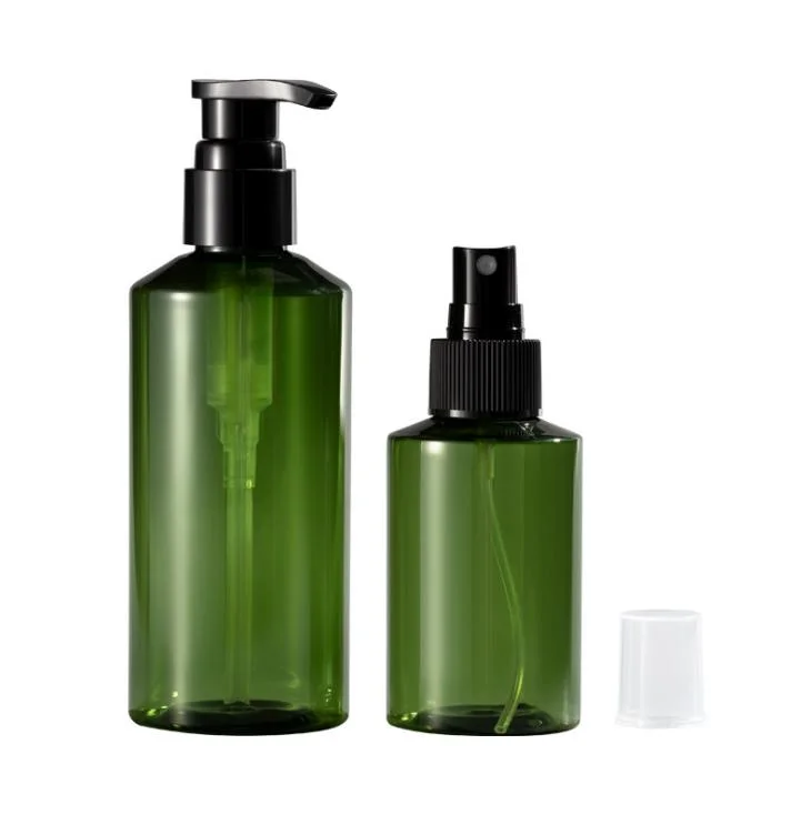 60ML 100ml 150ML 200ml pet frasco de loción Spray Bottle conjunto de los contenedores de envases cosméticos