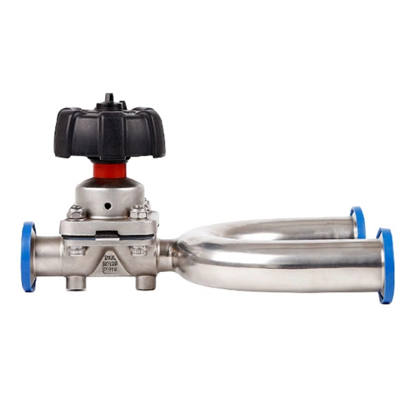 Santiary SS316 U Type Clamped Diaphragm Valves with or Without Sampling Valve