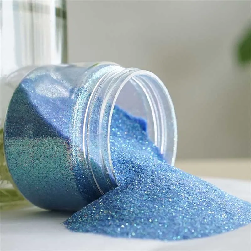 Umweltfreundliche Großgroßgroßgroßteil Laser Blue Glitter Powder für DIY Handwerk Dekoration