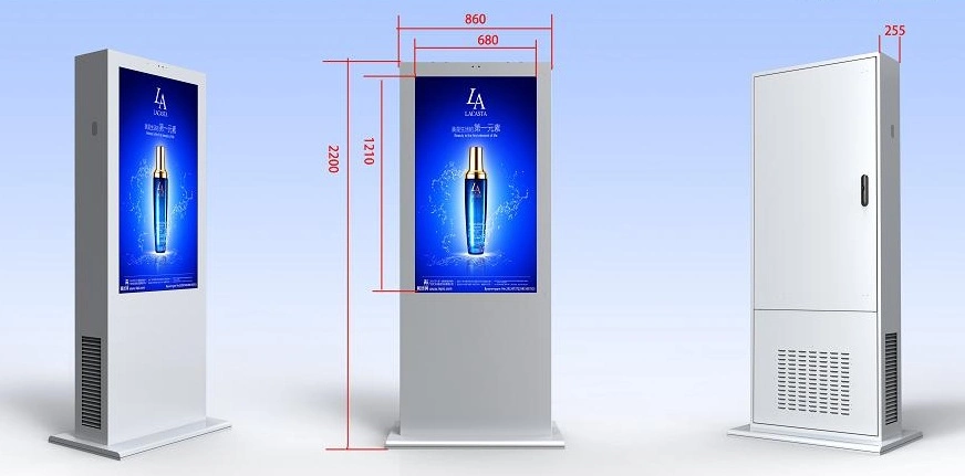 Air-Cooled Horizontal Screen Floor Highlighting Advertising Machine 55 Inch Android Tablet LCD Touch Screen LED Digital Signage Kiosk LCD Digital Display Bus TV