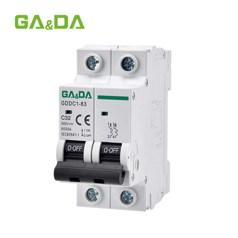 CE IEC Certificate Solar PV Power Circuit Breaker DC 500V MCB