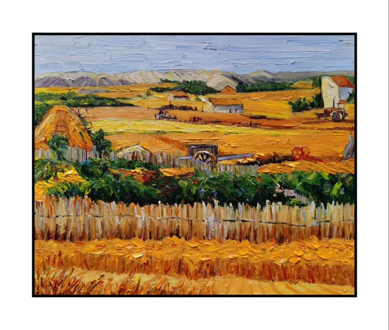 Reproduzido Van Gogh Harvest pintura a óleo por à mão