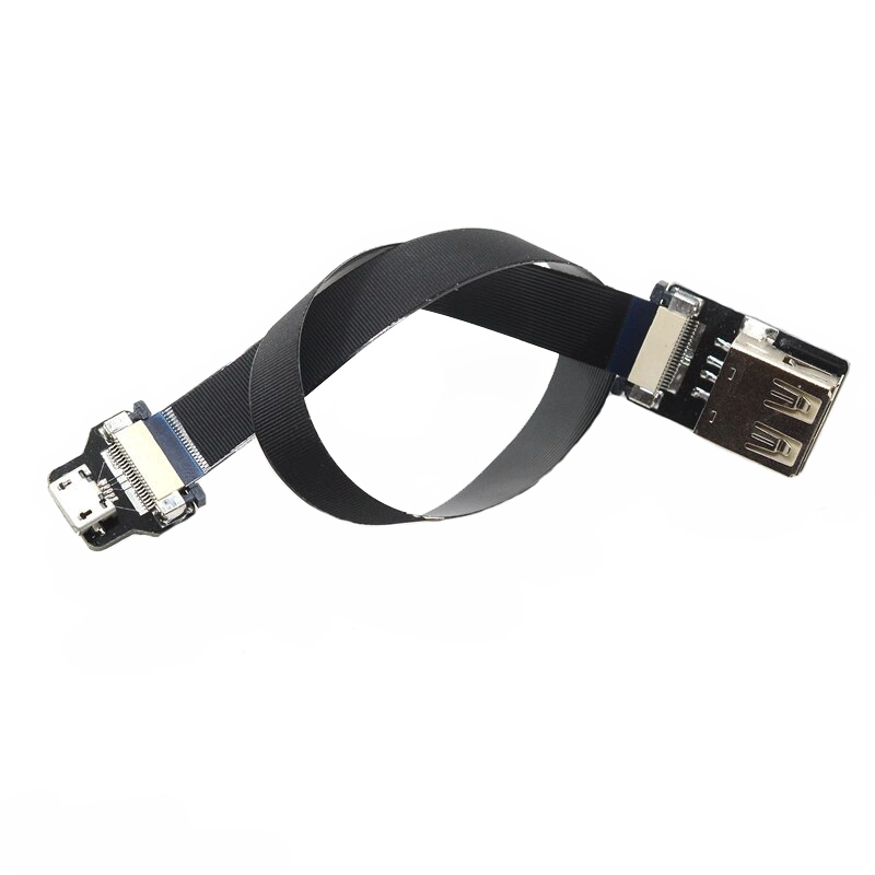 Monitor de Fpv Flexible plana USB 2.0 de la FPC USB hembra-C de la cinta de cable micro USB OTG