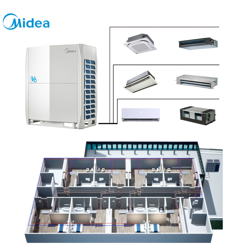 MIDEA 25kw Многофункциональный интеллектуальный кондиционер Охлаждение Промышленный Система кондиционирования воздуха для гостиниц