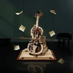 Robotime Rokr DIY Assemble Magic Cello Mechanical Music 3D Wooden Teenager Puzzle