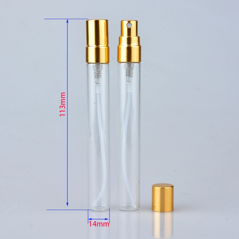 Frasco vazio perfumante recarregável portátil de 10 ml com spray de fragrância Mini frasco de spray de água para maquilhagem em alumínio Perfume