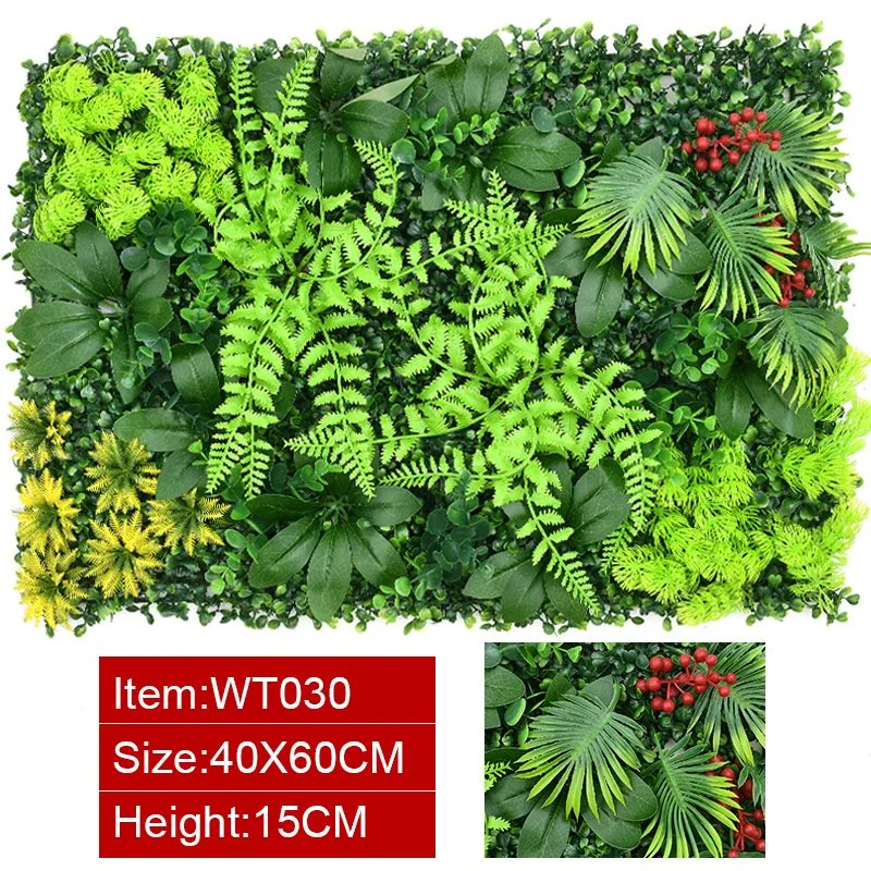 Anti-UV Discounted Artificial Natural Looking Plants Wall for Home Garden Holiday Decor