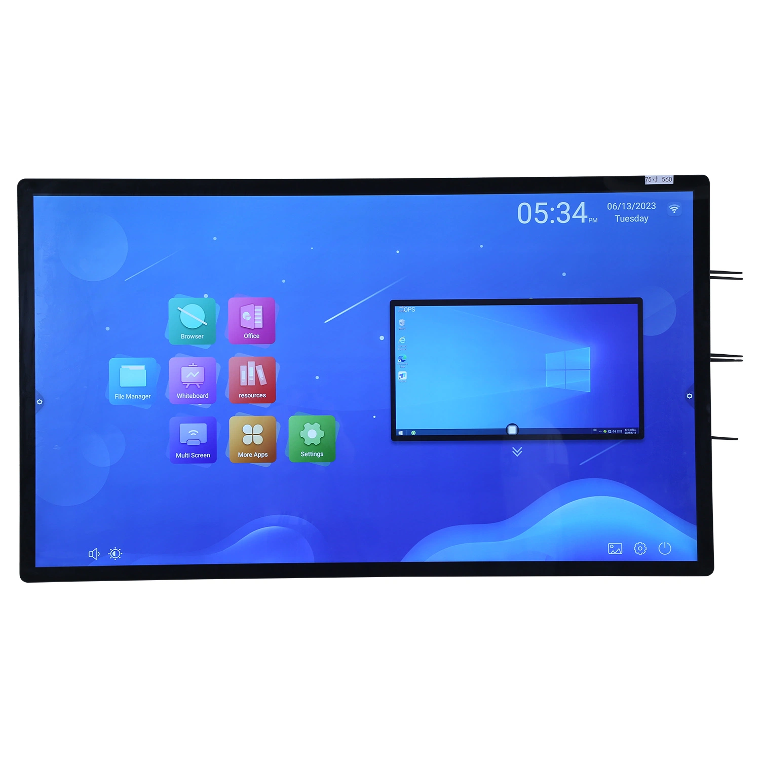 Bildung Interaktive Flachbildschirm Android 13 4G 32g Smart Whiteboard Touchscreen Smart TV 65 Zoll Preis