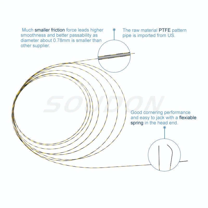 Médicos desechables guï¿½ Nitinol cable guía de urología o una endoscopia 450cm hidrófilos guï¿½