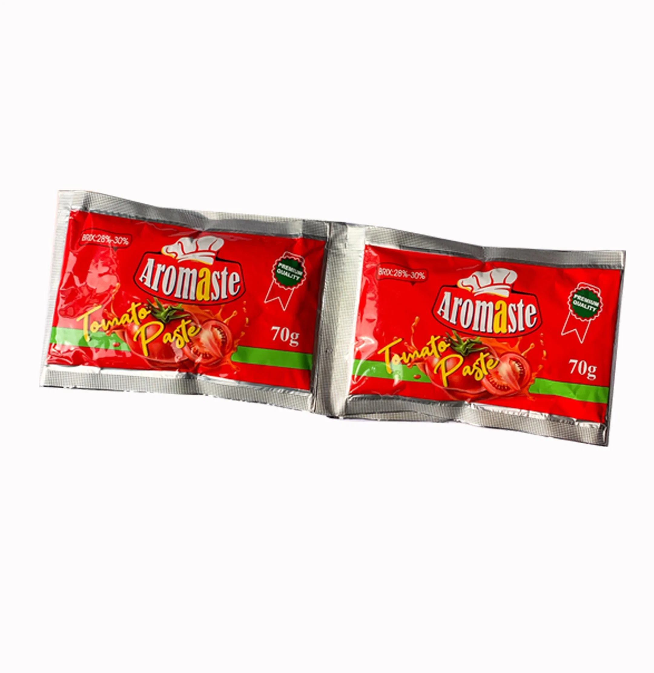 Fábrica de abastecimento de alta qualidade 70g de pasta de tomate para África