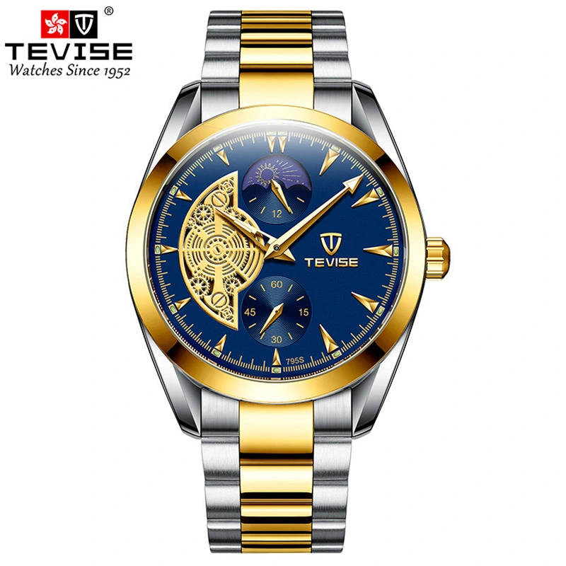 3A Watch Quality Luxury Mechanical Movement 4130 Tevise Watch Waterproof Brand Christmas Gifts