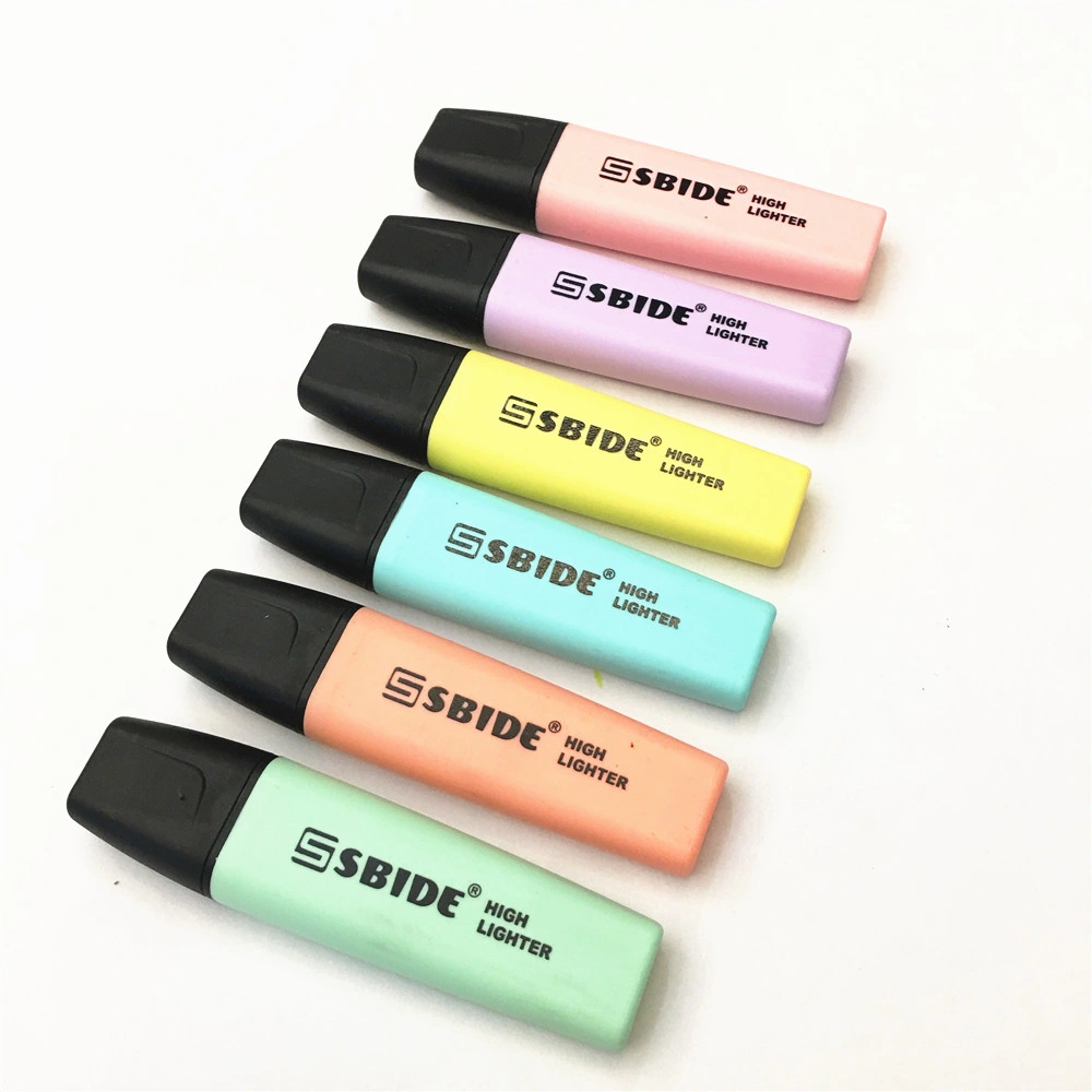 6 Candy Colors Textmarker Stift für Werbegeschenk Schreibwaren