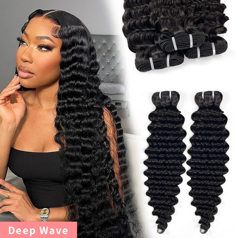 Fblhair Brazilian Raw Virgin Hair Wholesale Deep Wave 3 Bundles Deal