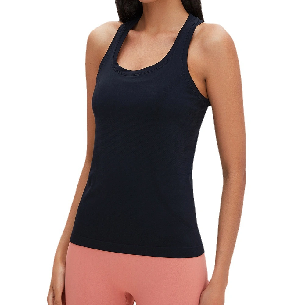 Hot Sale High Quality High Elasticity Sport Sleeveless T-Shirt Women Fitness Mesh Shirt Yoga Training Wear