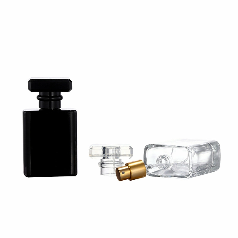 Frasco Perfume de vidro preto de 30 ml, 50 ml, 100 ml