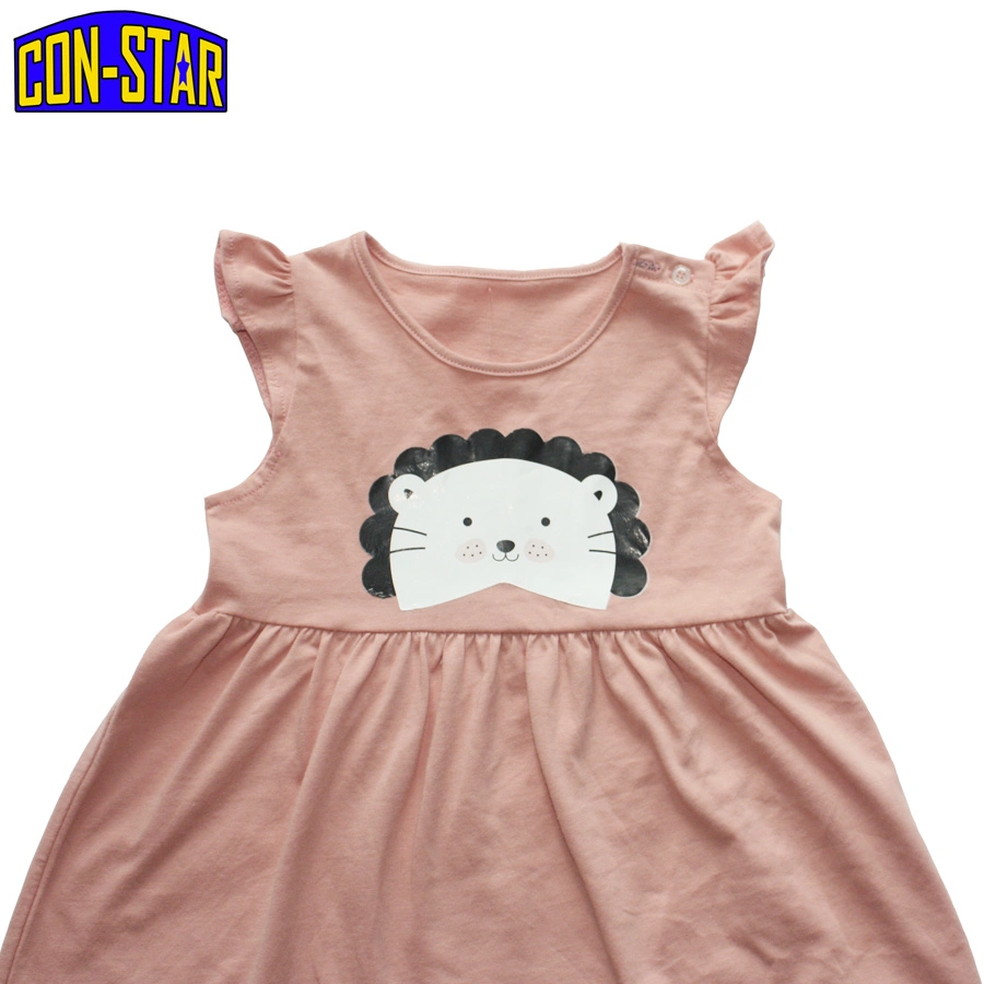 2-6y Baby Girl Daily Summer Dress 100%Cotton Jersey 150g Dress