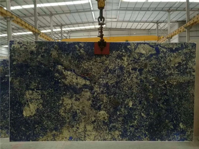 Gemstone Big Sodalite Azul Bahia Blue Granite Marble Slab