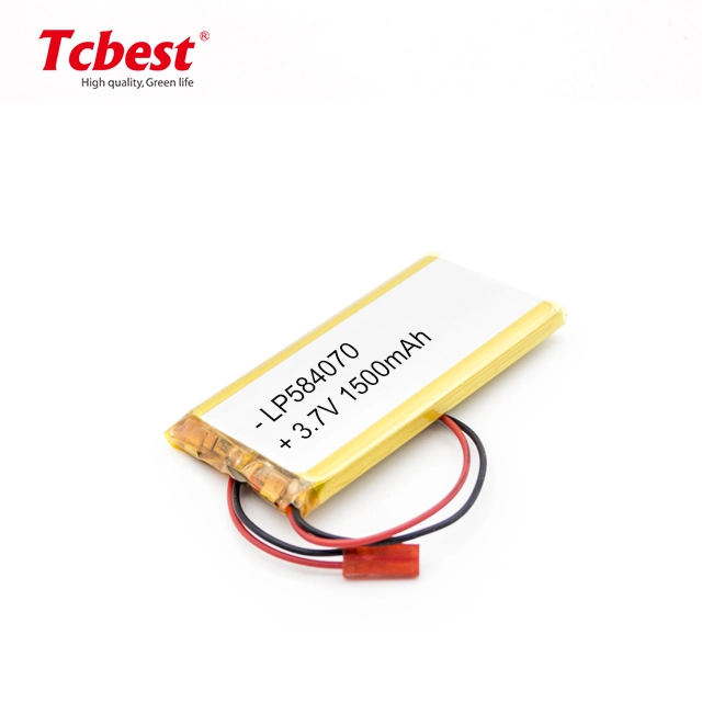 Rechargeable 3.7V Lp584070 Li-Po 584070 1500mAh Lithium Polymer Battery with MSDS/CE for MP3/MP4/Toys/LED Light/Headphone