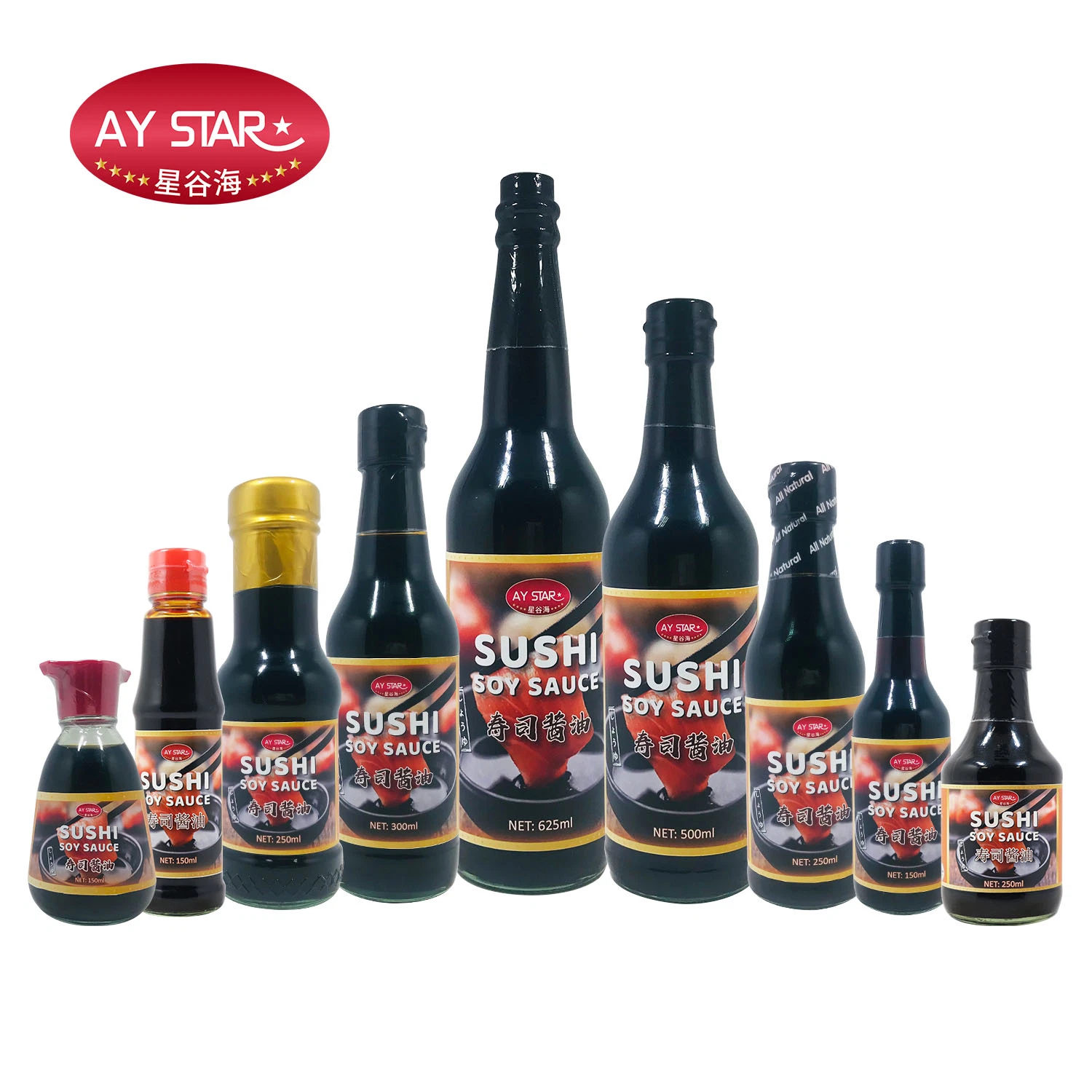 500ml Precio al por mayor OEM Marca Shoyu Sushi Salsa de soja