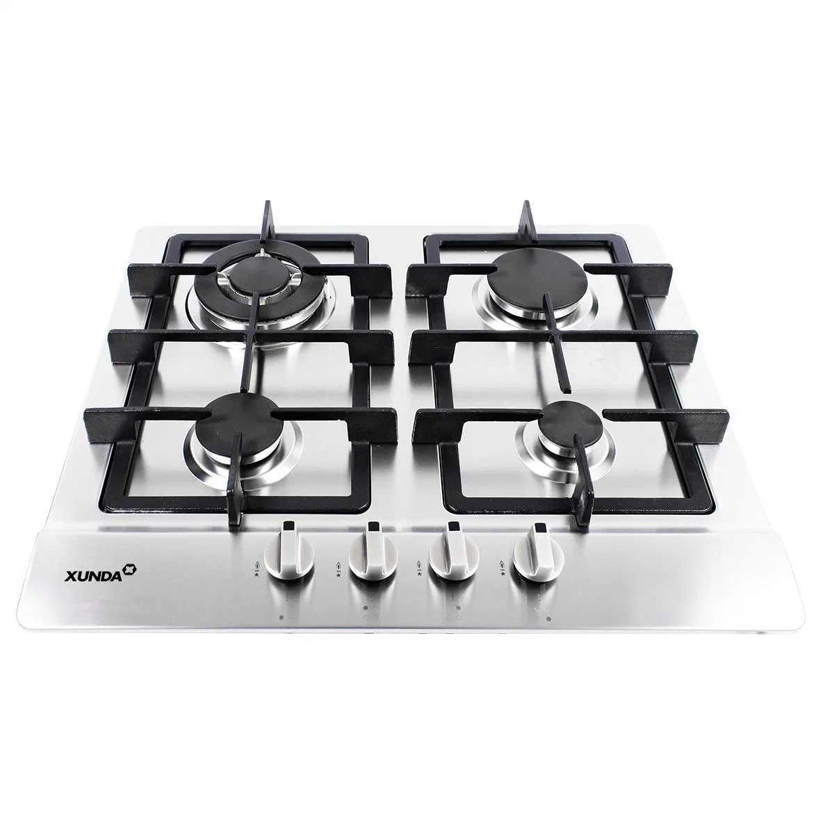 Xunda Built in Gas Hob Sabaf Style Lotus Flame 4 Burners Gas Hob Stainless Steel Gas Hob