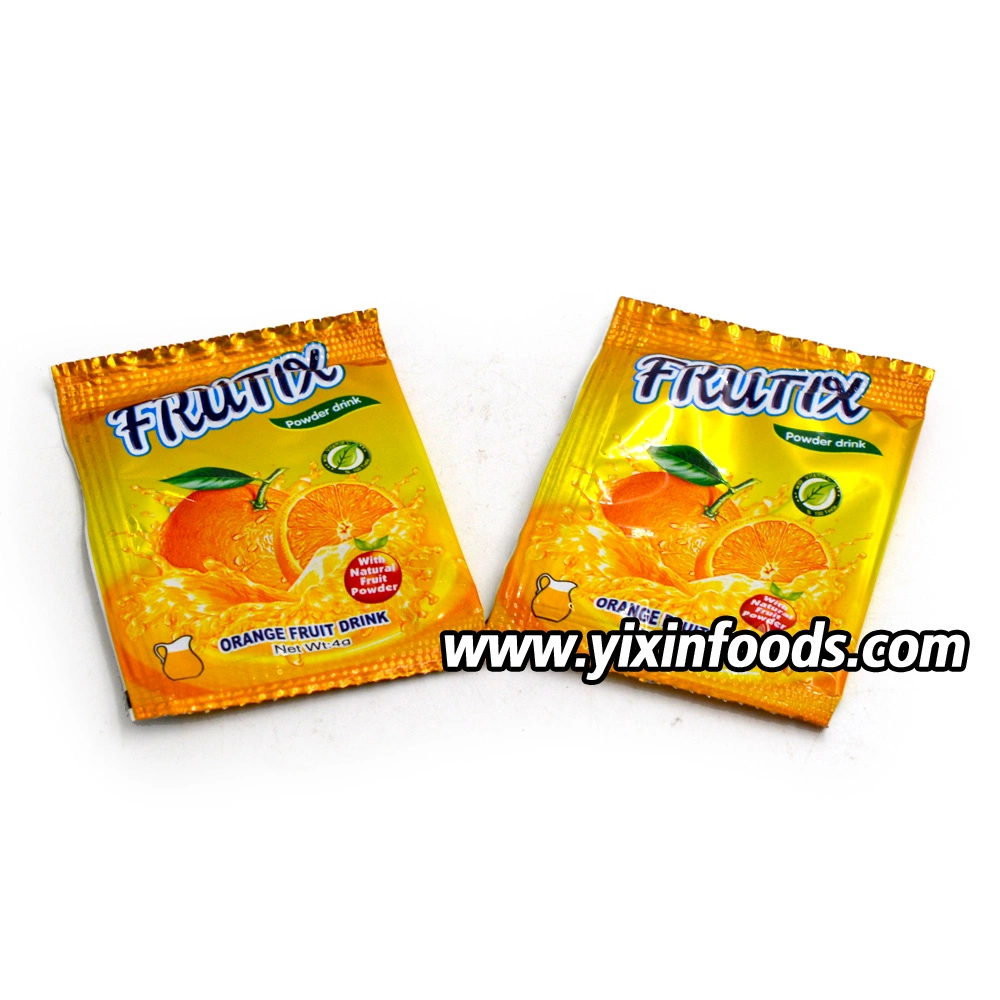 Frutix Orange Flavor Instant Juice Powder Drink in Bag Packing