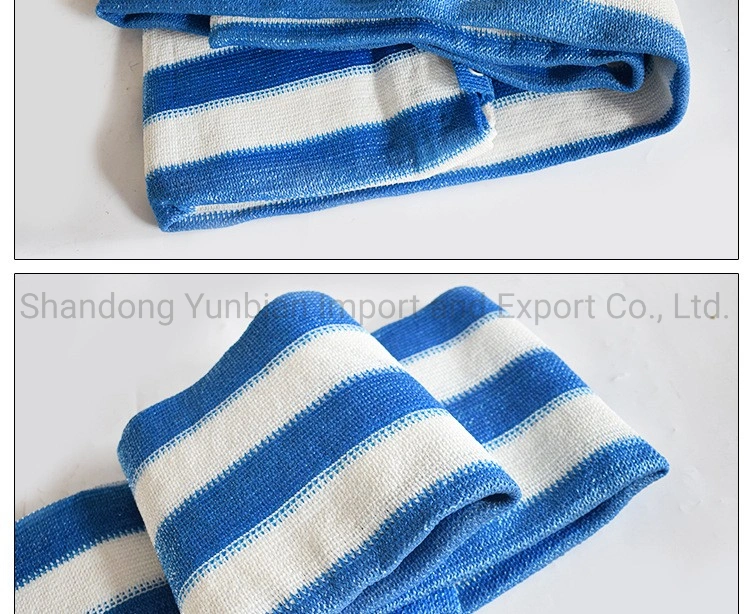 Blue and White Stripe Mesh High-Density Polyethylene