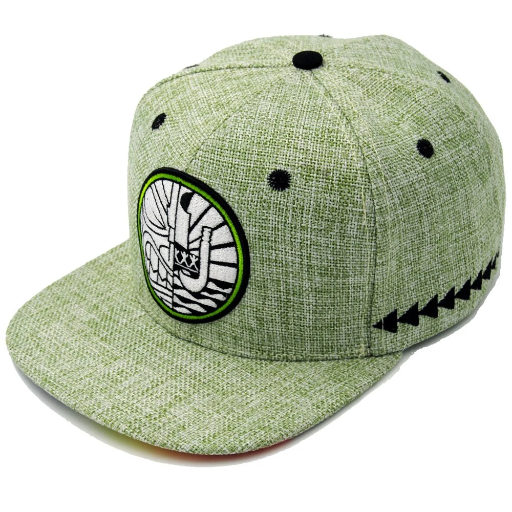 Diseño de bordado personalizado mayorista Snapback Cáñamo Sombreros y Gorras