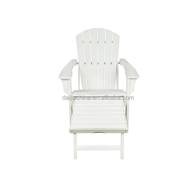 Extérieur étanche HDPE plastique Bois jardin terrasse repliable Adirondack réglable Chaise