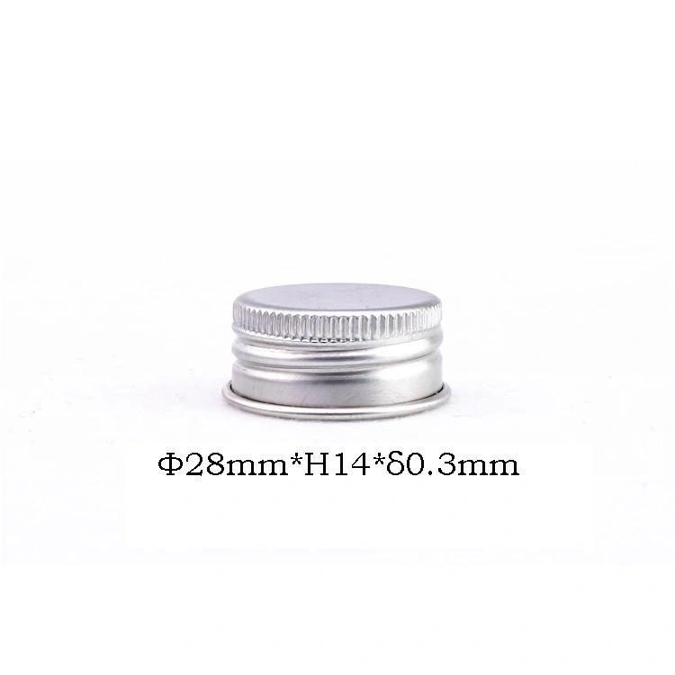 Food Grade 18mm 20mm 24mm 28mm Metal Lid Screw Cover Aluminum Cap for Bottle and Jar