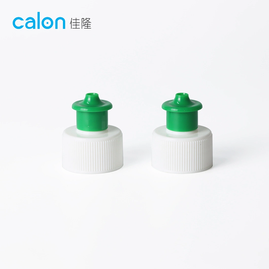 24/410 28/410 Green Plastic Push Pull Cap Mushroom Cap for Detergent Bottle