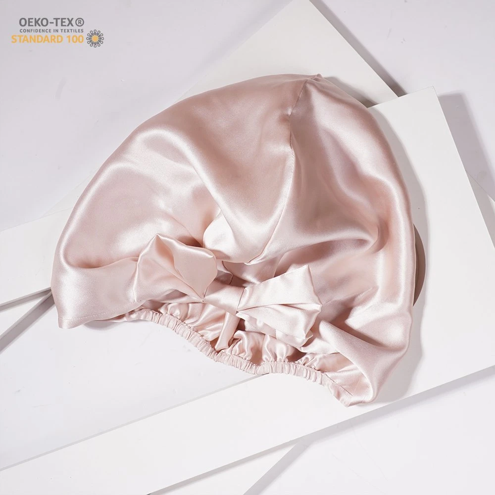 Soft Stretch Silk Cap Pink Bowknot Special Design Hair Ornaments