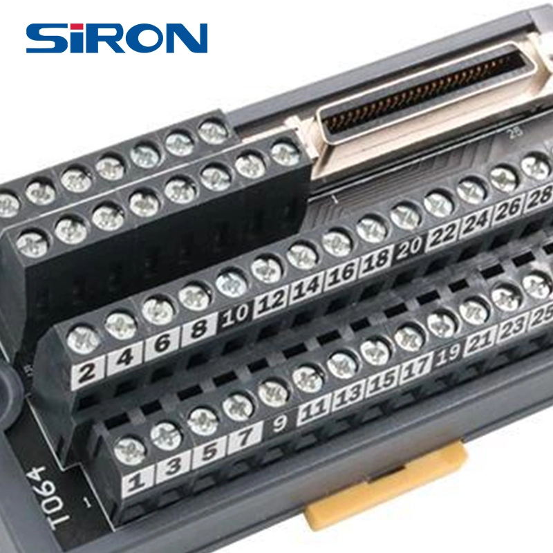 Siron T064 Universal DIN Rail 50 Pin Terminal Block Module for Servo Motor and Servo Drive Module Breakout Board