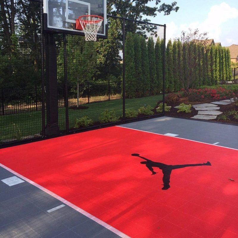 Customer Sport Court PP Portable Basketball Sport Court Material Plastic Tiles Temporary Basketball Flooring Outdoor