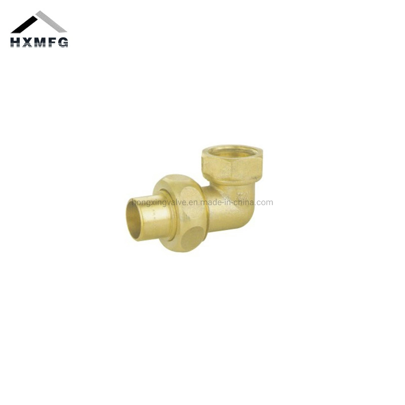 Female Brass Compression Fitting Soldering Tee for Copper Tube