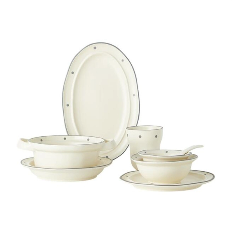 High-Value Household Dinner Korean Version Fine China Tableware