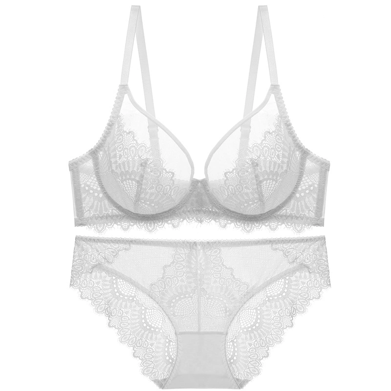 Sexy Lace Ladies Seamless Extra-Thin Anti-Slip Wholesale/Supplier Women Lingerie Set Bra Underwear