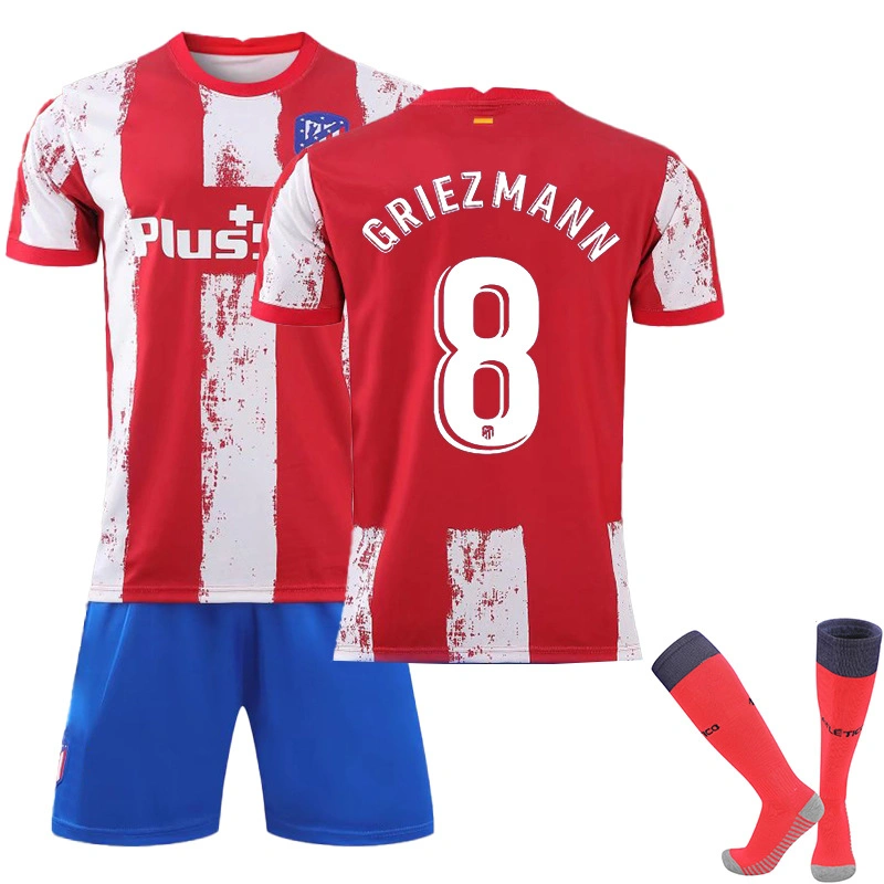 2022 Camiseta de fútbol de la sudadera Madrid Home no. 7 no. 8 no. 9 Camiseta de fútbol para niños adultos