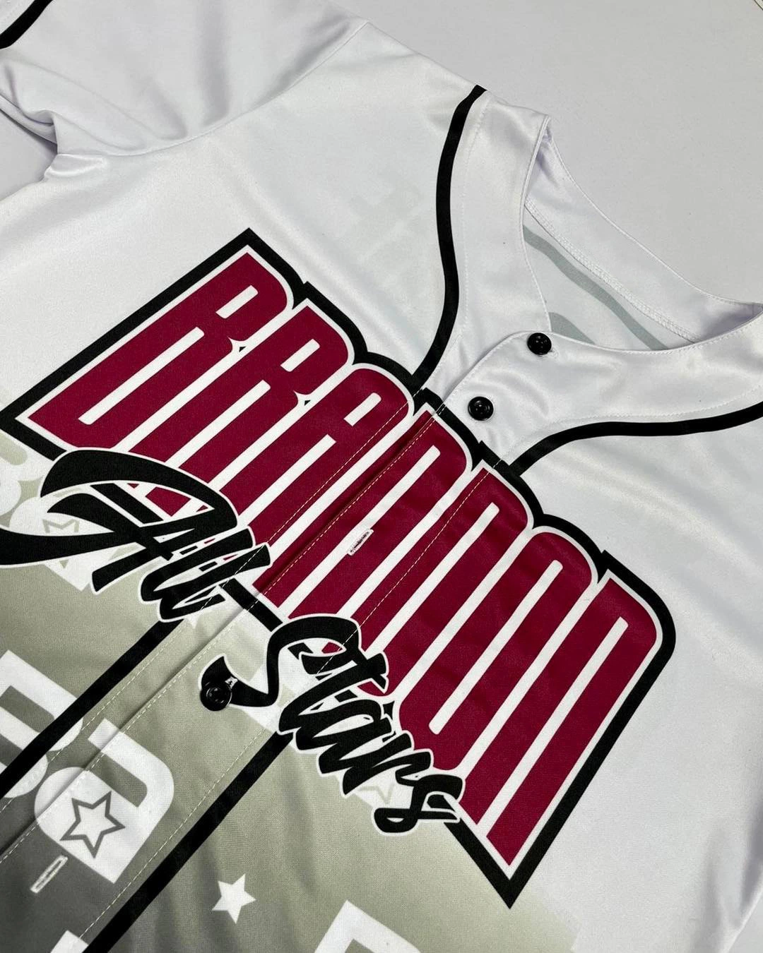 Novo design personalizado listras Sublimação Fardas Mens Baseball camisolas