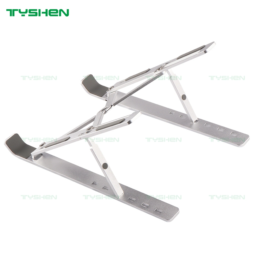 Aluminum Laptop Stand, Height Adjustable 6 Steps, Compact Foldable Design