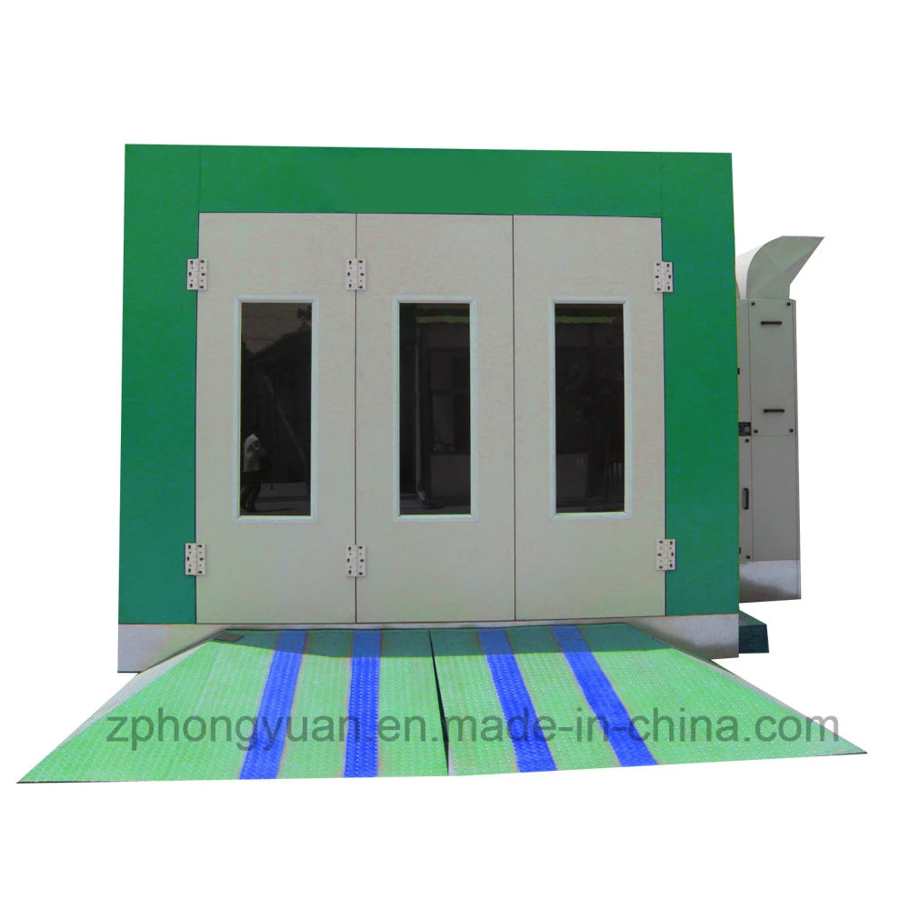 China Manufacturer Hongyuan Car Paint Oven Spray Booth with Italy Diesel Burner Tire Changer