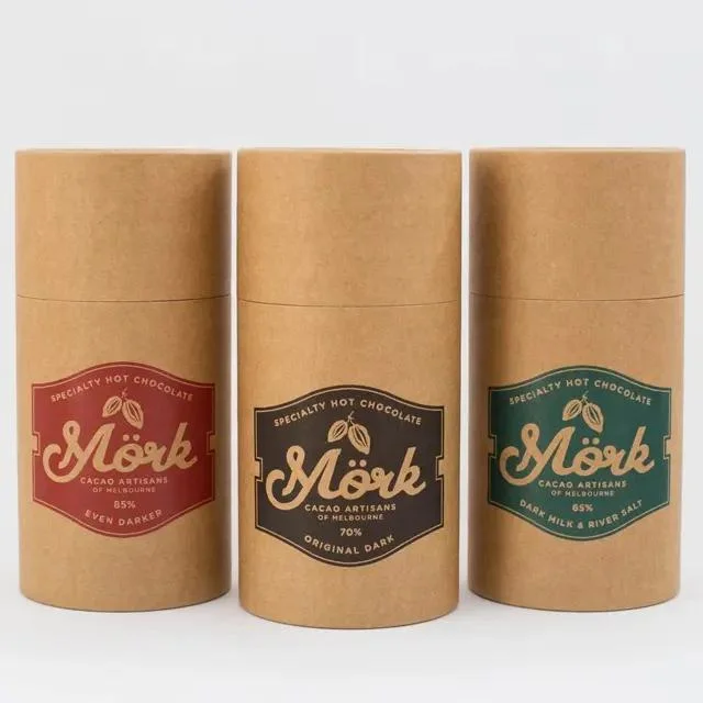 Wholesale Honey Jar Packaging Tubes Custom Logo Printing Paper Tube Natural Kraft Round Box