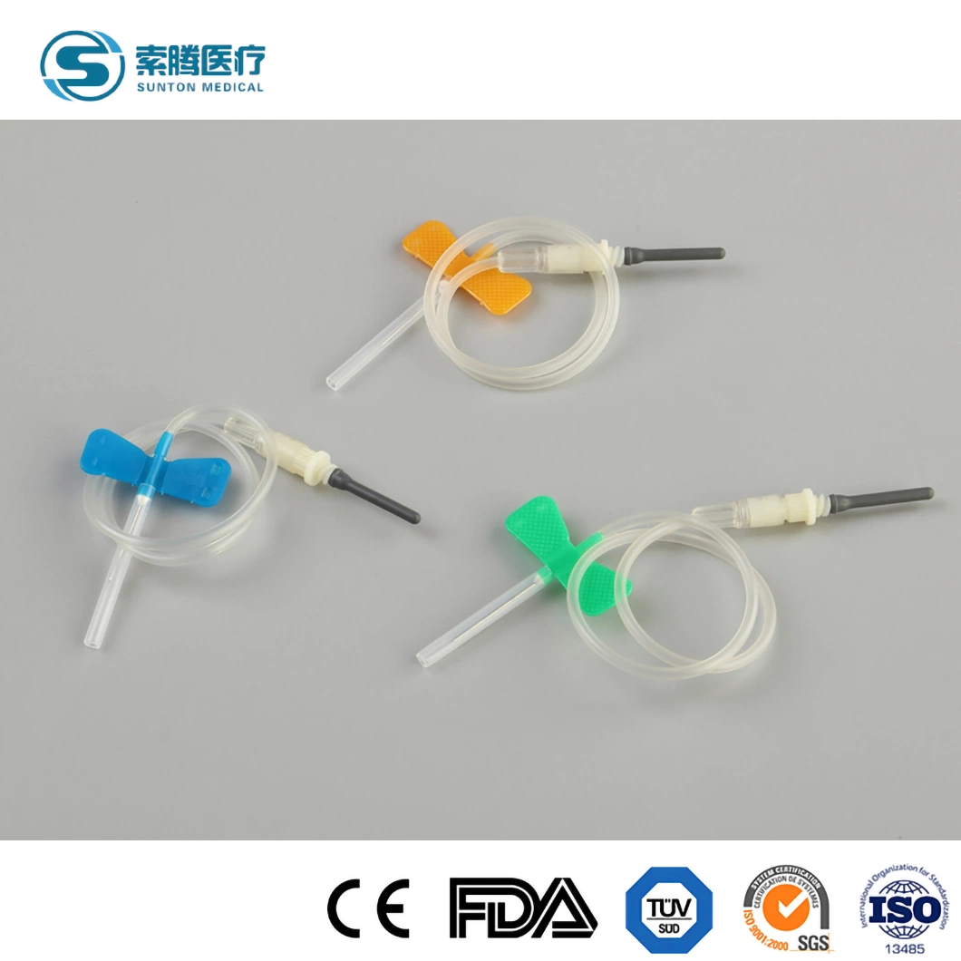 Sunton China Quality Medical Sterile Vacuum Blood Collection Needle Factory Disposable Back-Eye Designed Resists Blood Clotting Blood Collection Needle