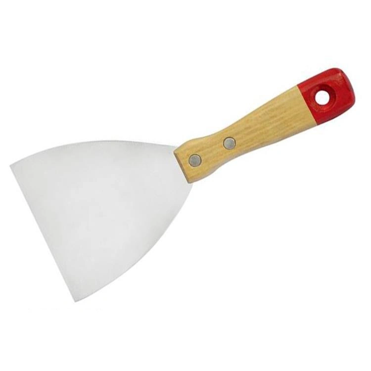 Scraper Scraper with Thick Metal Tail Nail Thick and Thin Blade Manufacturer Stainless Steel Putty Knife Wooden Handle Putty Knife