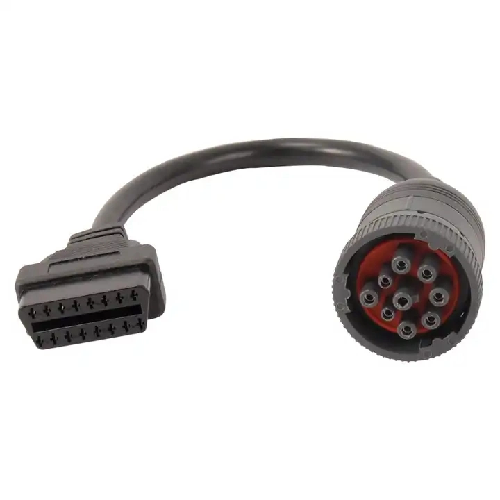 OBD2 Male to Female J1939 16pin Extension Cables and Connector 9pin Interface Adapter Diagnostic Tools High Quality Accessories