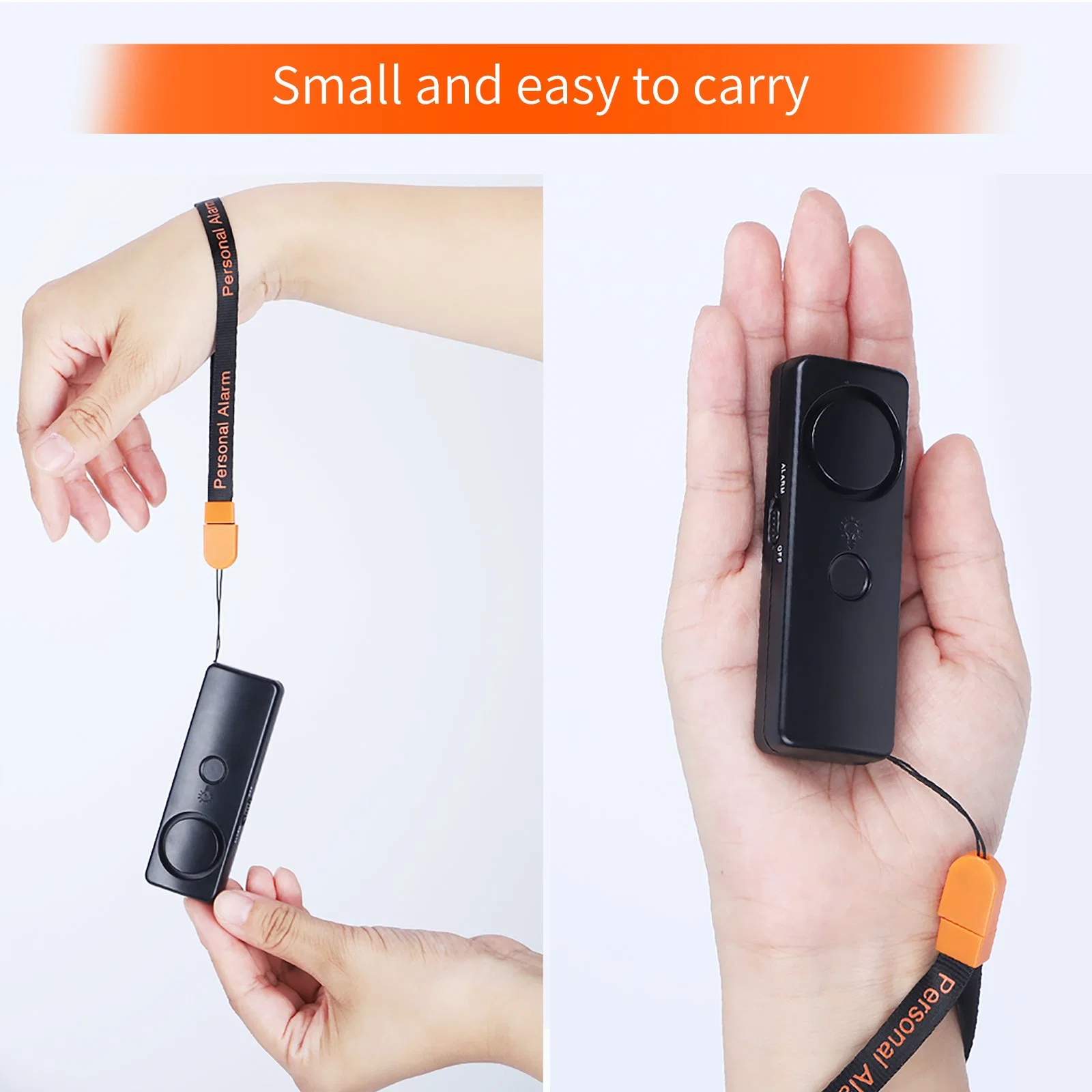 Emergency Personal Safety Alarm Keychain with Flashlight