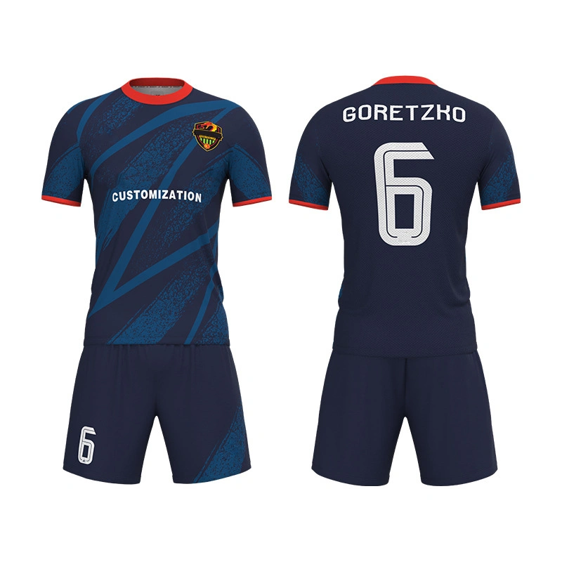 Design Team Name Custom High Quality Soccer Breathable Soccer Uniform Football Jersey