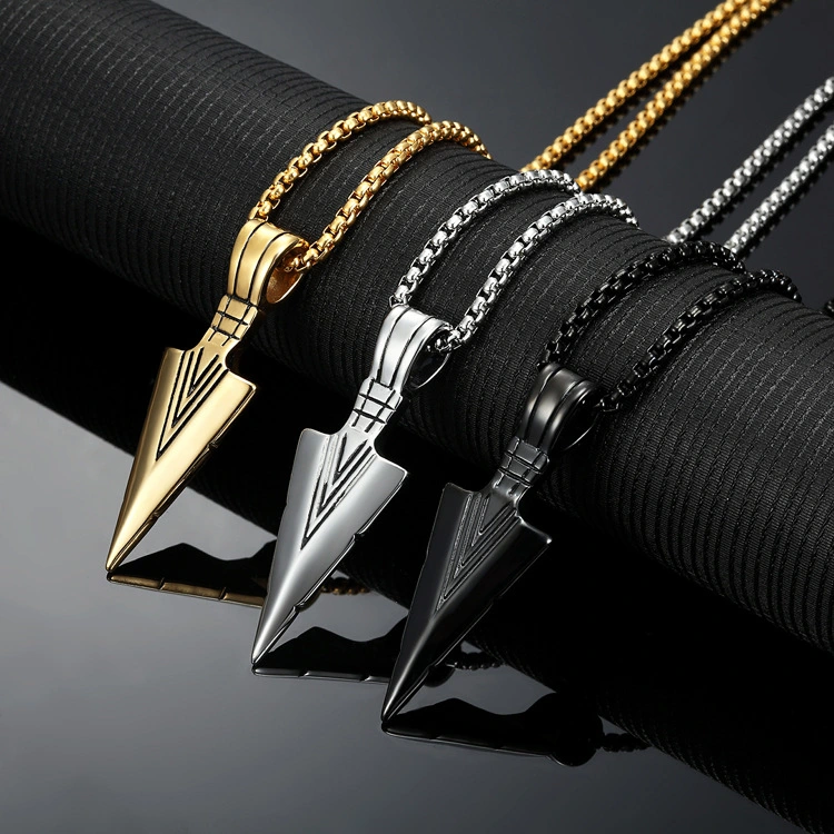 Personalized Spearhead Pendant Men Titanium Steel Necklace Wholesale/Supplier Stainless Steel Jewelry